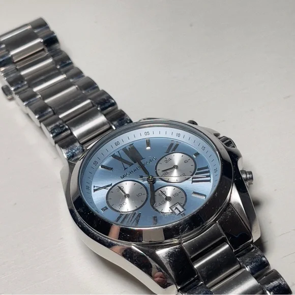 Michael Kors Bradshaw Chronograph Blue Ladies Watch ✨️